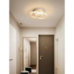 Modern Ikili Yuvarlak Model Lüks LED Avize - Beyaz - Sarı