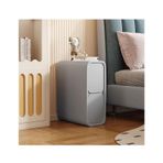 Modern Ince Komidin 2 Çekmeceli Mikrofiber Deri Minimalist Yan Masa Küçük Alanlar Yatak Odası Mobilyası Kompakt Gece Standı Kanepe Sehpa