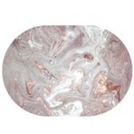 Modern İskandinav Pembe ve Beyaz Oval Parça Halı 70 x 120 cm Oturma Odası Yatak Odası Çamaşır Odası için Çağdaş Halı Vurgu Zemin Başucu Kanepe Dekoratif Sanat Halı
