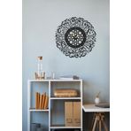 Modern İslami Metal Duvar Saati, İhlas Suresi Tasarımlı, 40x40 cm, Siyah