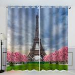 Modern Japon Mimarisi Çocuk Karartma Perdeleri 2 Panel 70 x 160 cm Yatak Odası ve Çocuk Odası için Akustik Ses Yalıtımı