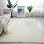 Modern Kabarık Shaggy Oturma Odası Kilim Yemek Odası Çocuk Odası Yatak Yumuşak Fasulye Yapıştır Alan Kilim 60x120 cm