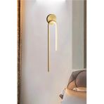 Modern Kablosuz Gold Led Pilli Aplik, Duvar Aplik ve İç Mekan Aplik