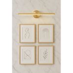 Modern Kablosuz Tak Çalıştır Ledli Pilli Aplik Eskitme Gold Sarı
