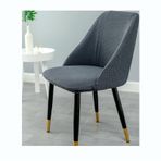 Modern Kadife Yemek Sandalyesi Kılıfı, İskandinav Tarzı, 6'lı Set, Koyu Gri, Restoran ve Ev için Genişletilebilir Yüksek Sandalye Kılıfları, Kolçaklı, Dayanıklı ve Şık