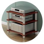 Modern Kahverengi 3 Katmanlı HiFi Raf TV Standı Amplifikatör Rafı ve Hoparlör Dolabı ile 60 * 48 * 62 cm