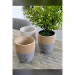 Modern Kalp Formlu Çiçek Saksısı | Heart Blossom Flower Pot | Dekoratif Sukulent ve Kaktüs Saksısı Bej
