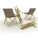 Modern Kamp Sandalyesi - 6456 Ecorce Tube Marron - Polyester