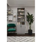 Modern Kapaklı Ayarlanabilir Raf Ev Ofis Kitaplık %100 Mdf Dekoratif Kitaplık K33