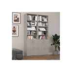 Modern Kapaklı Ayarlanabilir Raf Ev Ofis Kitaplık %100 Mdf Dekoratif Kütüphane K45