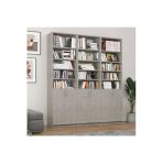 Modern Kapaklı Ayarlanabilir Raf Ev Ofis Kitaplık %100 Mdf Dekoratif Kütüphane K56