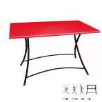 Modern Katlanır Masa 80X120 Cm - (Werzalit, Wermodin Ve Allzalit Tabla) - Kırmızı