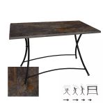 Modern Katlanır Masa 80X120 Cm - (Werzalit, Wermodin Ve Allzalit Tabla) - Metalic Oxid 3