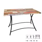 Modern Katlanır Masa 80X120 Cm - (Werzalit, Wermodin Ve Allzalit Tabla) - Red Wood