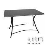 Modern Katlanır Masa 80X120 Cm - (Werzalit, Wermodin Ve Allzalit Tabla) - Siyah