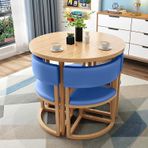 Modern katlanır yemek masası ve sandalye seti, iş ve boş zaman alanları için, küçük yuvarlak masa, ev, balkon ve konferans salonları için uygundur