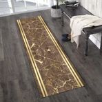 Modern Kaymaz Kahverengi Koridor Yolluğu Halı Yıkanabilir İç Mekan Mutfak Halısı 80x200CM Koridor Alan Paspası 60/70/80/100 cm Genişlikte Mevcuttur Yüksek Trafik Alanları için Mükemmel Paspas
