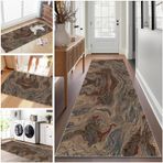 Modern kaymaz yıkanabilir mutfak halısı yolluk 50 x 250 cm kısa tüylü giriş yolu uzun halı, oturma odası, yatak odası, çamaşır odası girişi için