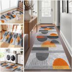 Modern Kaymaz Yıkanabilir Yolluk Halı 50 x 250 cm Kısa Tüylü Uzun Kilim Koridor Mutfak Oturma Odası Yatak Odası Çamaşırhane Giriş Yolu için