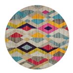 Modern Kısa Tüylü Halı Yolluk Koridor Koridor Ev Dekoru için Kaymaz Yıkanabilir Renkli Geometrik Alan Halı Oval 70 x 120 cm