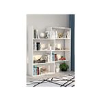 Modern Kitaplık Beyaz 1. Sınıf Suntalam 118x120x20 cm Minimalist Tasarım Ev ve Ofis Kullanımı