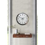 Modern Klasik 40 Cm Krom Metal Duvar Saati