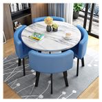 Modern Konferans Odası Masası İş Sehpası Modern İş Görüşmesi Yemek Masası ve Sandalye Kombinasyonu, Sehpa Konferans Odası Masası, Alan Ev Balkon Küçük, Mavi-Tek Beden,Blue-One Size