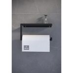 Modern Korumalı Raflı Paslanmaz Çelik Metal Rulo Kağıt Havluluk Peçetelik Banyo Mutfak Düzenleyici Siyah