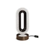 Modern Kristal LED Masa Lambası – Dekoratif Gece Lambası, Salon & Yatak Odası Komodin Lambası, Minimal Tasarım Abajur, 27cm Şık Masaüstü Aydınlatma
