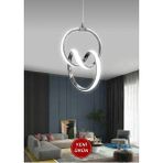 Modern Krom Kaplama Sarkıt LED Avize Oturma Odası Çocuk Odası Koridor Beyaz Işık