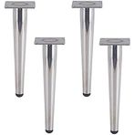 Modern Krom Mobilya Ayakları Kanepe ve Masa için Kendin Yap Değiştirilebilir Konik Metal Ayaklar Düz/Eğik Tasarım Dayanıklı Paslanmaz Çelik 25 cm (Renk: B)