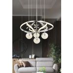 Modern LED Avize, 4 Işık Kaynağı, 3 Renk Işık Özellikli, Altın Kaplama ve Beyaz, Uzaktan Kumandalı