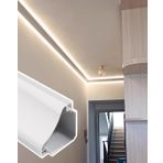 Modern LED Taç Kalıplama Trim - Duvar ve Tavanlar için Tavan Kaplama Aydınlatma Kanalı 1,8 m (5,9 ft) Koridor ve Merdiven Dekoru için Doğrusal Difüzör Kapağı
