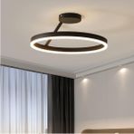 Modern LED Tavan Lambası, Iskandinav Tasarım, 21W - Siyah
