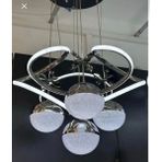 Modern Lüks Salon Model Dron Ledli 3 Renk Krom Sarkıt Avize - 1BW-Beyaz