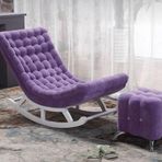 MODERN LÜKSS *LİLA MOR* SALLANAN KOLTUK VE PUF