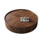 Modern Masif Ahşap Yuvarlak Sehpa - Oturma Odası Yatak Odası Ofis için Basit Tasarım - Şık Ev Dekoru için Çok Yönlü 90 x 32 cm Masa