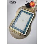 Modern Mavi Çay Kahve Kahvaltılık ve Sunum Tepsisi - 0 - 249 ml