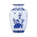 Modern Mavi ve Beyaz Çiçek Vazosu Porselen Çin Vazosu Çin Tarzı Antika Seramik Dekorasyon Sanat Eseri Oturma Odası Ofis Çalışma Odası-a W15cmxh23cm,A-W15cmxH23cm,A-W15cmxH23cm