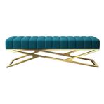 Modern Mavi Yatak Tezgahı Sonu - Yatak Odası Checkroom için Basit Osmanlı Kanepe 120x40x40 cm Giyim Mağazası Montaj Odası ve Başucu Kullanımı için İdeal