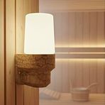 Modern Mermer Banyo ve Sauna Lambası, Beyaz Cam Difüzör, Dekoratif Duvar Aydınlatma, E14 Soket