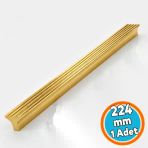 Modern Metal Dolap Kulbu Mutfak Banyo Gardırop Çizgili Altın Çekmece Kulp 224 Mm