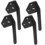 Modern metal mobilya ayakları, 4'lü set, endüstriyel tarz, kanepe, dolap, yatak, televizyon, sehpa için (gümüş, 4'lü paket)