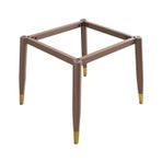 Modern Metal Mobilya Ayakları Mutfak Yemek Masası için Sağlam Masa Tabanı Mermer ve Cam Üstler için 45 x 45 x 72 cm Kahverengi Altın Kaplama Vantuz ve Vida Dahil.