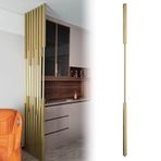 Modern Metal Oda Bölücü 8 adet Demir Bölme 155cm/61in Uzun Şık Ofis Ayırıcı Şık Ev Dekorasyonu için Çok Yönlü Duvar Sütun Tasarımı
