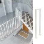 Modern Metal Oda Bölücü Lüks Beyaz Katlanır Ekran Oturma Odası ve Yatak Odası için 90 cm Dikey Duvar Bölmesi Şık Gizlilik Çözümü Ev Dekorasyonu için