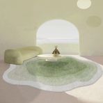 Modern Minimalist Düzensiz Şekilli Alan Halısı Yıkanabilir Soyut Halı Mutfak Koridor Çamaşırhane Yeşil 200x300 cm Ev Dekoru için Mükemmel