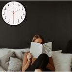 Modern Minimalist Sessiz Duvar Saati, İskandinav Tasarım, Beyaz, Dekoratif