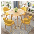 Modern mobilya seti, iç içe geçen, yuvarlak masa ve sandalyeler, yemek odası, mutfak, balkon, oturma odası, kafe, ofis, mavi A beden