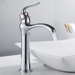 Modern Mono Uzun Lavabo Bataryası Dokunun Prinç Banyo Lavabo Bataryası Musluklar Monoblok Krom Tezgah Üstü Sıcak ve Soğuk Musluk Lüks Şelale Tasarımı Çağdaş Banyolar için